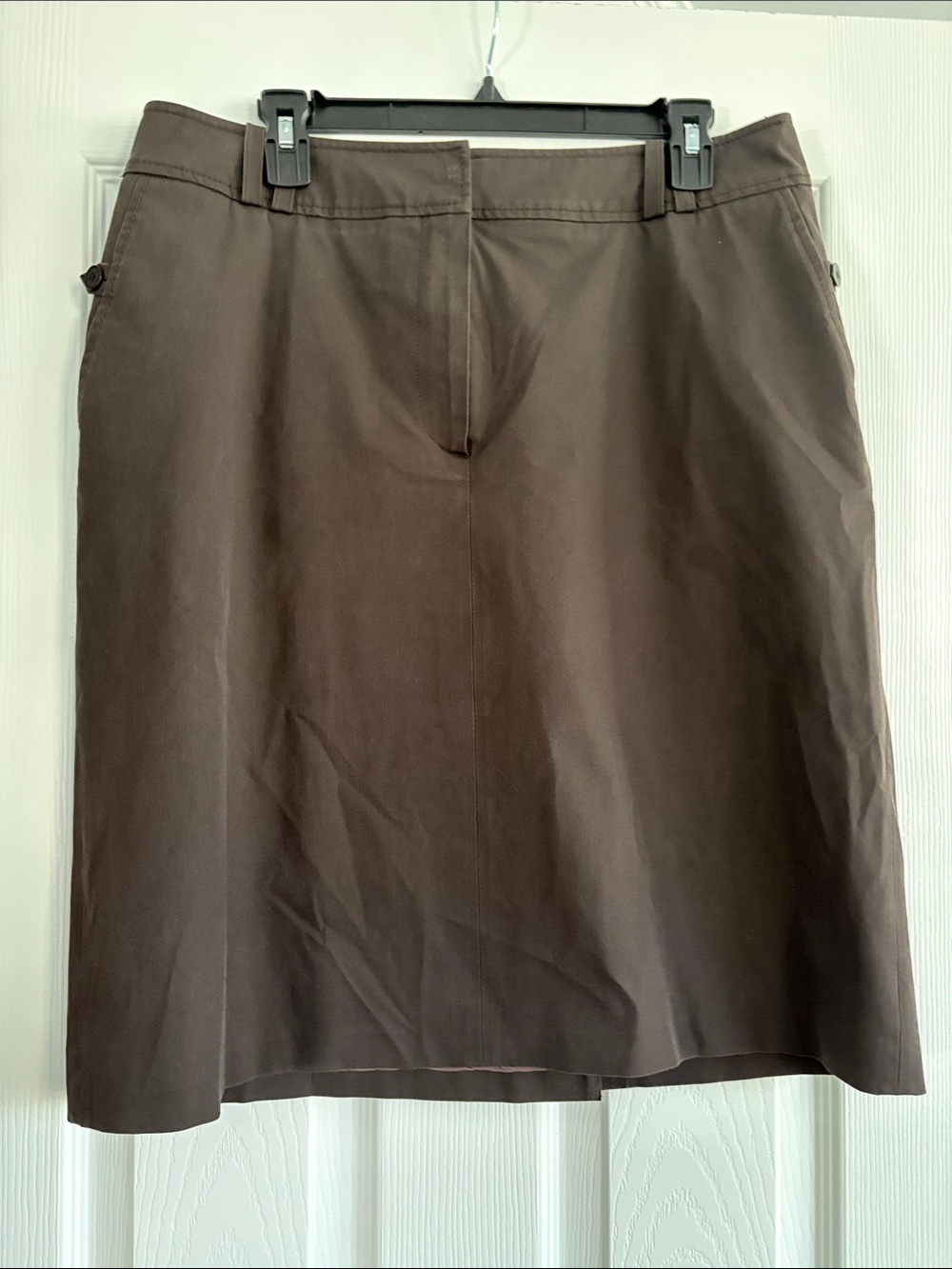 Burberry Brown A-Line Cotton Skirt-Size 12